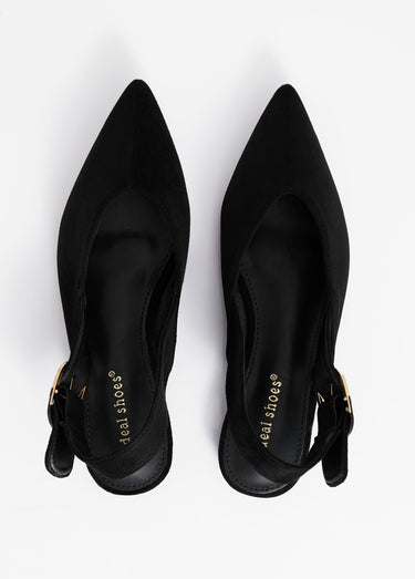 Escarpins pointus avec bride slingback Noir