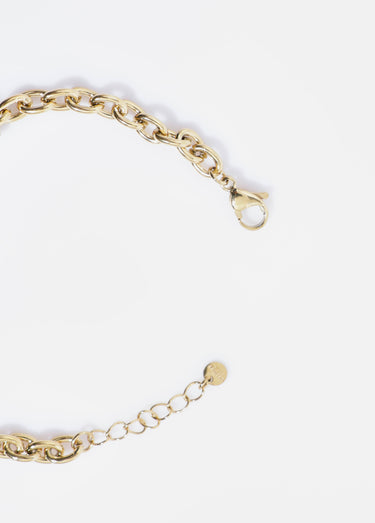 Bracelet acier inoxydable détail manilles Dore