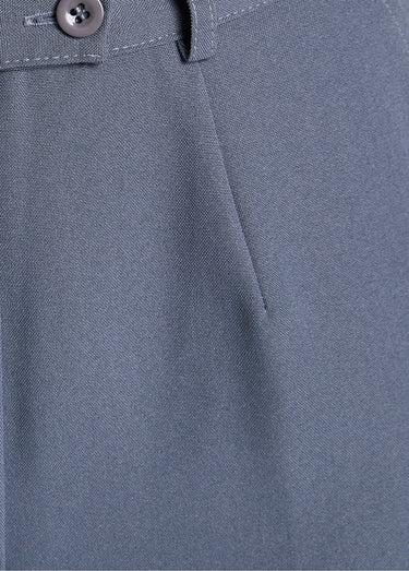 Pantalon droit taille semi-élastiquée tissu infroissable Gris