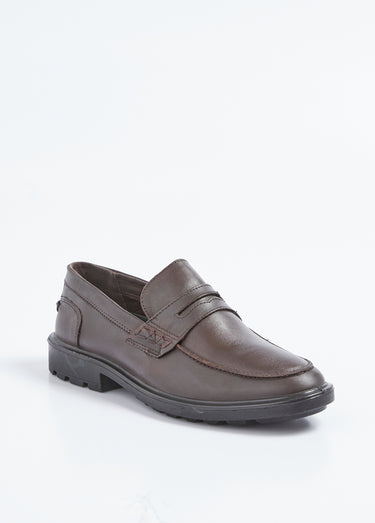 Mocassins cuir avec semelle antidérapante Marron