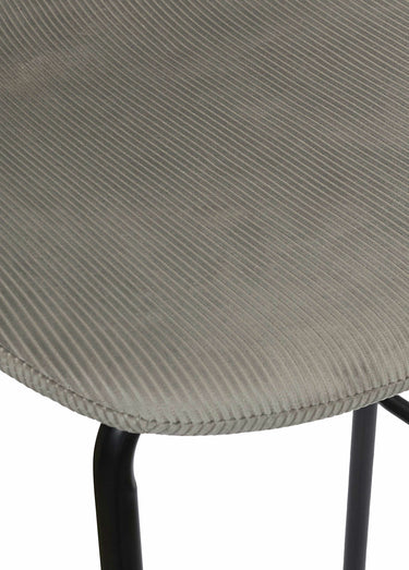 Chaises de bar assise velours, clair 1J Gris