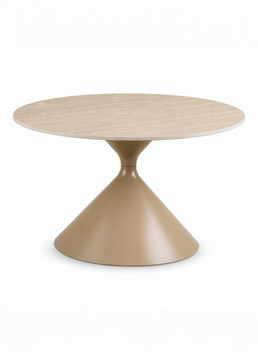 Table basse travertin et métal ANNECY Sable