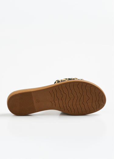 Sandales façon mules avec détail métal Leopard