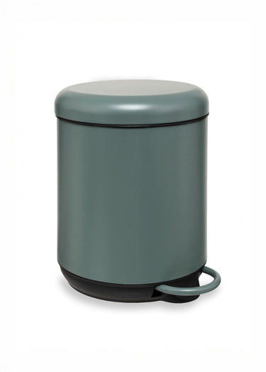 Poubelle de salle de bain en acier Vert