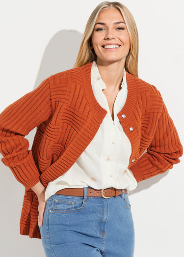 Gilet en maille reliefée avec laine Epice