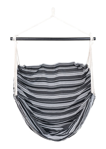Hamac tissu à suspendre forme balançoire Gris/Noir