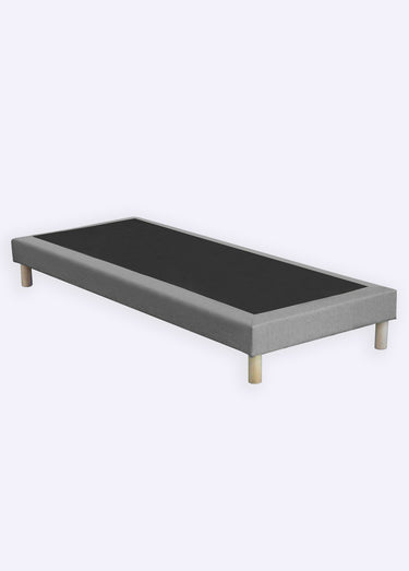 Sommier tapissier 11cm à lattes + pieds 12cm Gris Chine