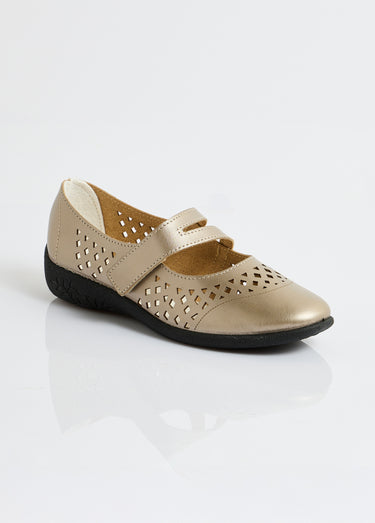 Ballerines babies cuir largeur confort Bronze Irise