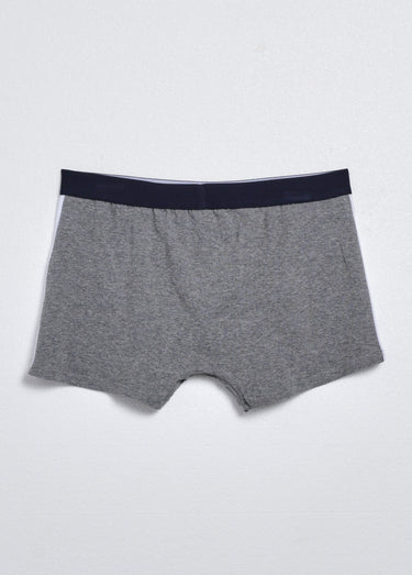 Boxer coton avec bandes logo Gris