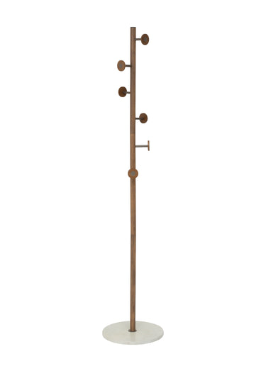 Porte manteaux en bois 6 patères Marron
