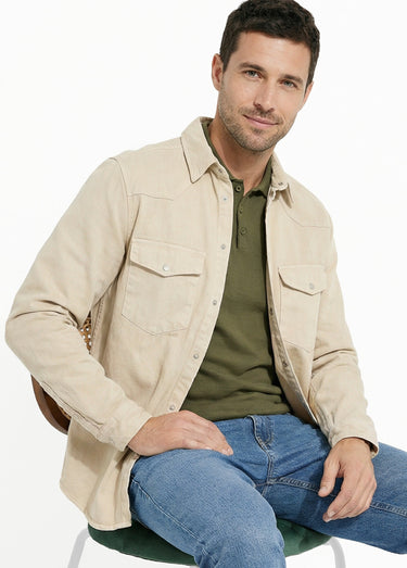 Veste en jean, toile sergé couleur Beige
