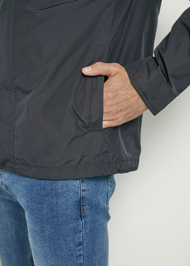 Veste col montant poches poitrine zippées Bleu Marine