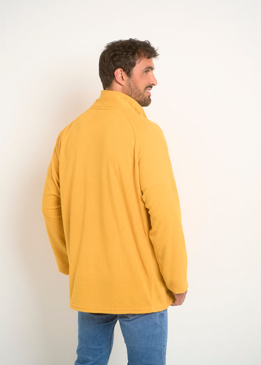 Veste polaire chaude avec col montant Moutarde