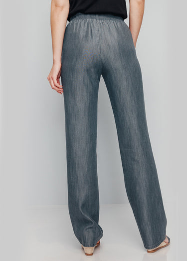 Pantalon fluide ceinture élastiquée Vert