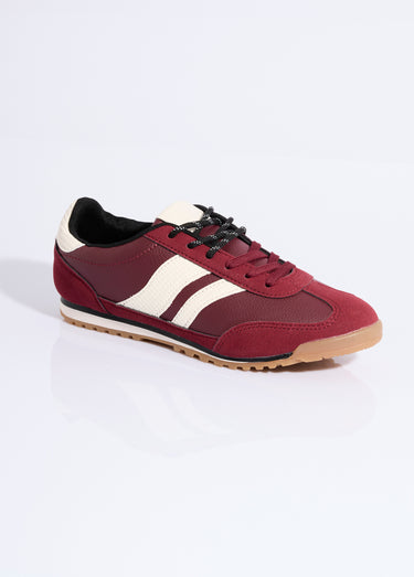 Baskets multimatières + 2 paires lacets Bordeaux