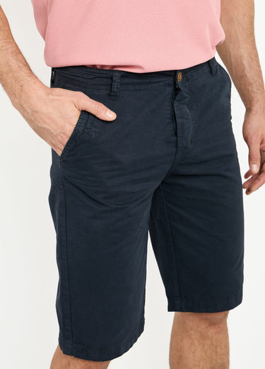 Bermuda pur coton, style chino Bleu Marine