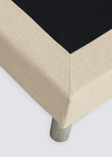 Sommier tapissier 11cm à lattes + pieds 12cm Beige