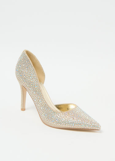 Escarpins chic talons hauts avec strass Dore