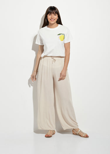 T-shirt manches courtes thème Dolce Vita Blanc