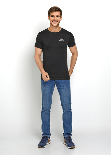 T-shirt col rond manches courtes Noir