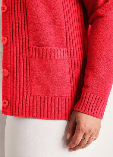 Veste gilet court épais Framboise