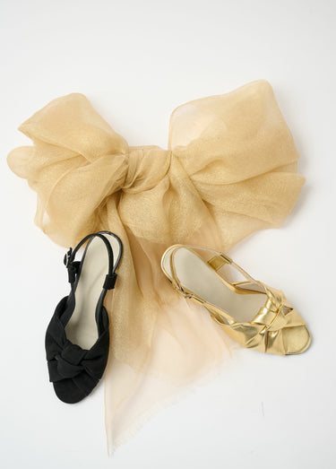 Sandales ouvertes fines brides à talons cuir Noir