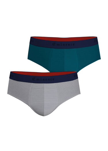 Slips assortis rayé et uni pour homme Mariniere/Bleu