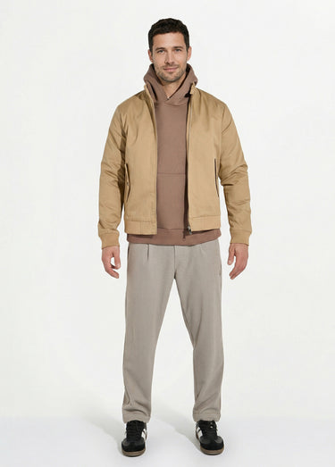 Veste courte zippée avec col montant Camel