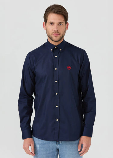 Chemise chic avec col américain Bleu Marine