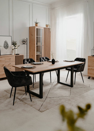 LUBLIN Vaisselier décor fantaisie chêne Bois Clair