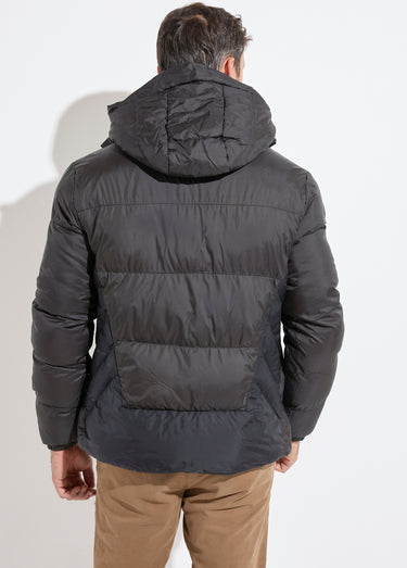 Doudoune chaude matelassée à capuche Noir