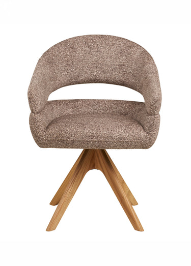 Chaise pivotante en tissu DOVER, 1M Marron