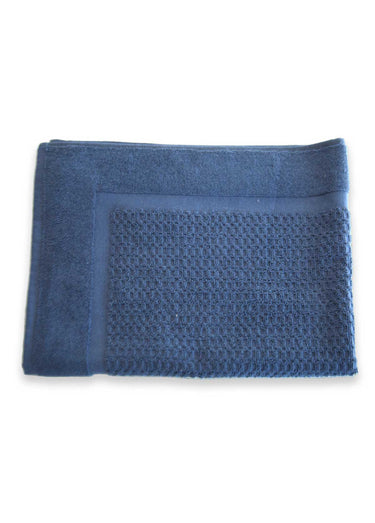 Tapis de bain en éponge pur coton Marine