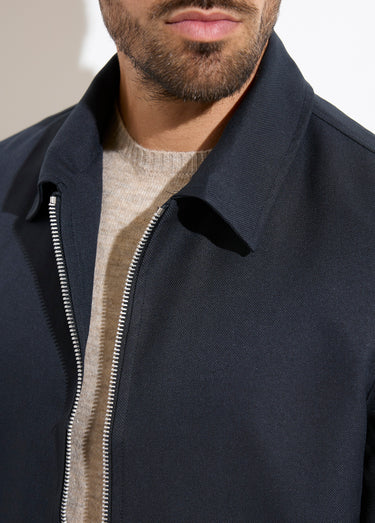 Veste zippée légère casual chic Marine