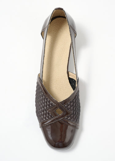 Escarpins cuir largeur confort pieds sensibles Marron