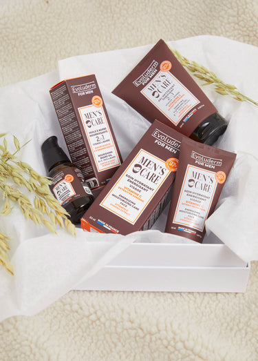 Coffret visage 3 pièces pour homme Marron