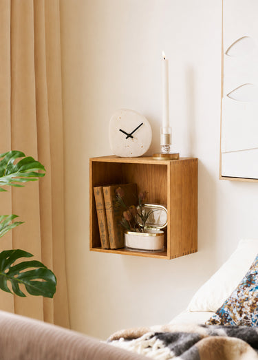 Etagère chêne clair forme case TOWNSVILLE Naturel