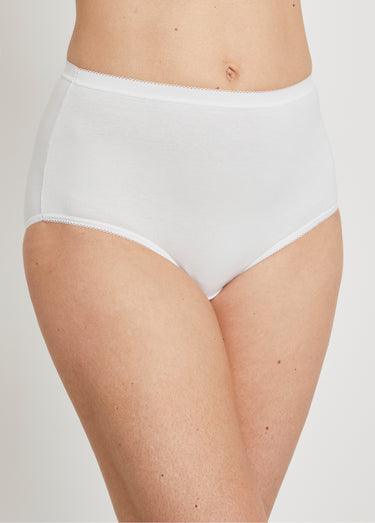 Culotte taille haute bi-extensible - lot de 4 Blanc Lot4