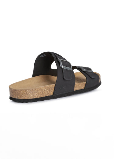 Sandales à boucles et semelle anatomique Noir