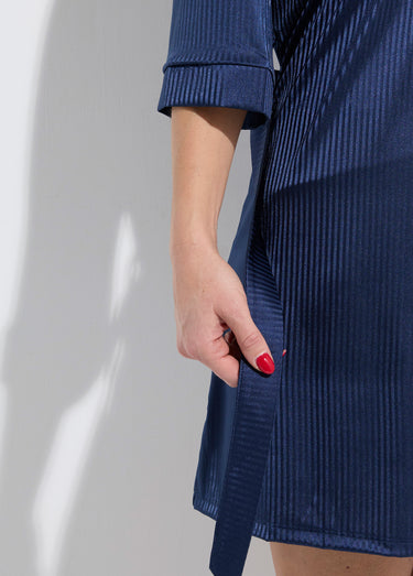 Déshabillé chic en satin rayé Marine