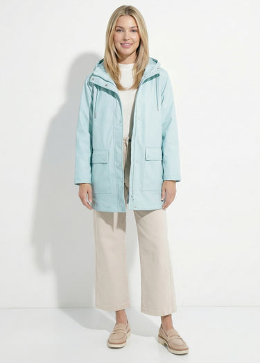 Parka à capuche zippée pressionnée déperlante Opaline