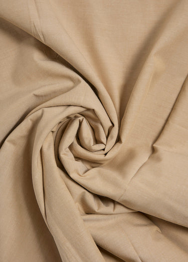 Coupon tissu coton effet popeline, Maxence Beige