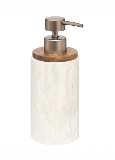 Set SDB distributeur savon et gobelet Beige