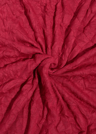 Coupon tissu jersey flammé froissé, 1C Carmin