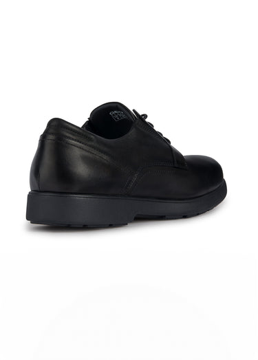 Derbys cuir classiques lacets et élastiques Noir
