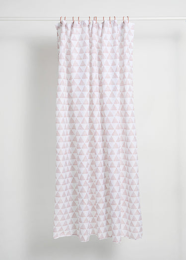 Set SDB 3 pcs Rideau + Tapis + Panier Rose
