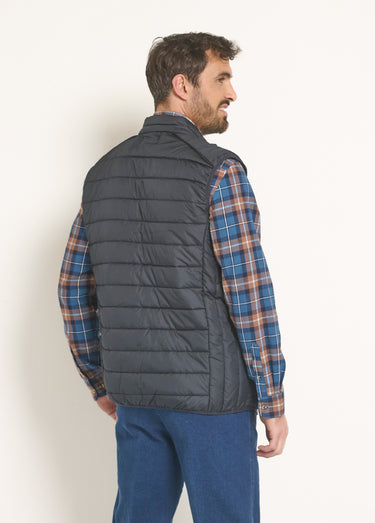 Veste zippée déperlante sans manches Noir
