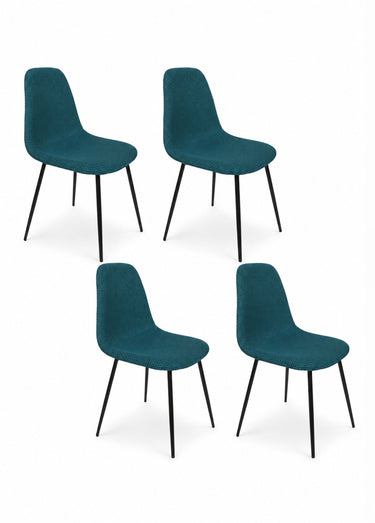 Set 4 Chaises design maille mesh ATOME Bleu