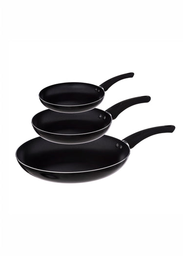 Lot de 3 poeles tous feux 20/24/28cm Noir