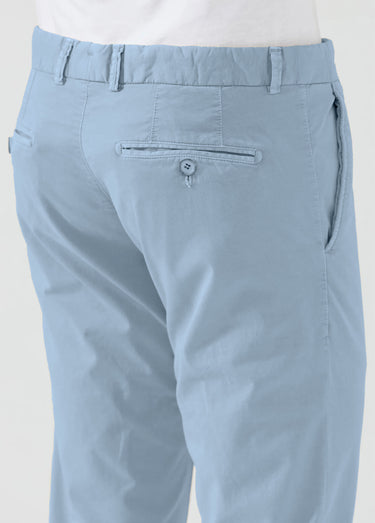 Pantalon chino en toile poches italiennes Bleu Clair